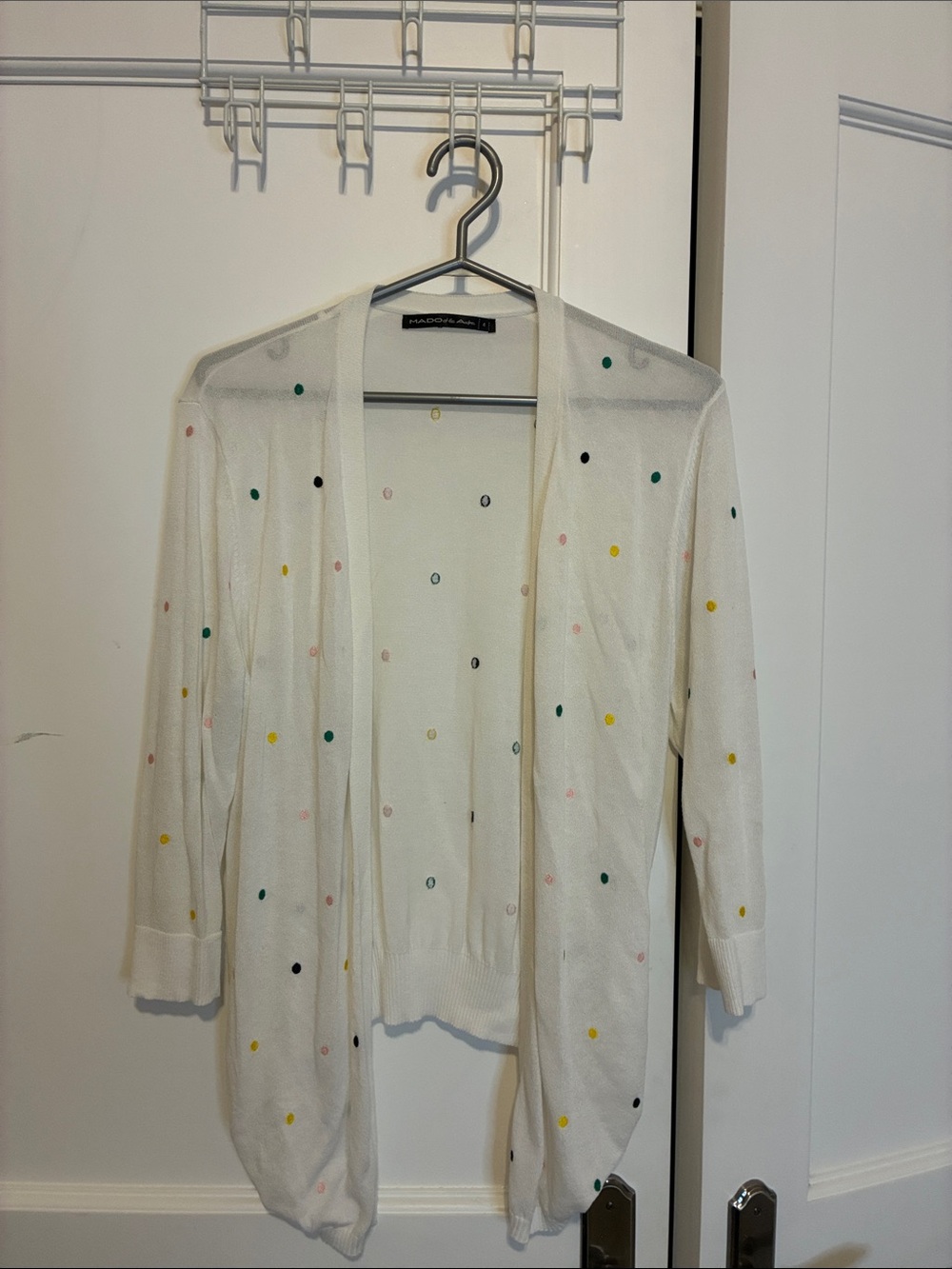Mado et les Autres French Boho Colorful Polka Dot Lightweight Cardigan 👵MT